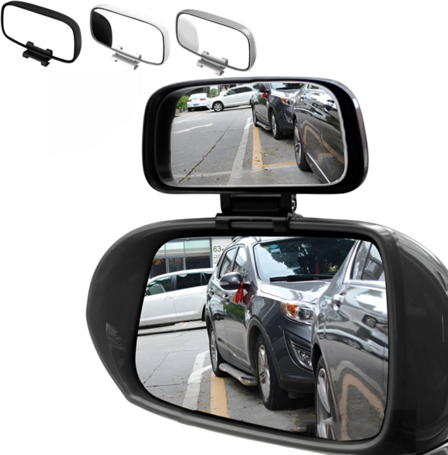 제이템 플렉시블 클립 찰떡고정 각도조절 사이드미러 보조거울, 1개, 블랙