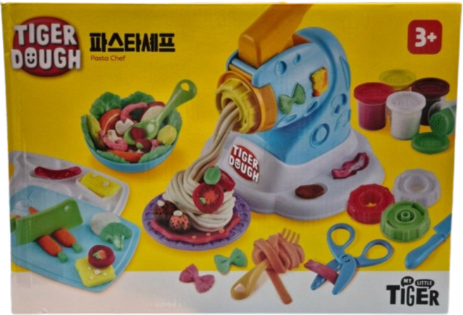 마이리틀타이거 타이거 도우 파스타 셰프 유아용 클레이, 혼합색상, 1세트