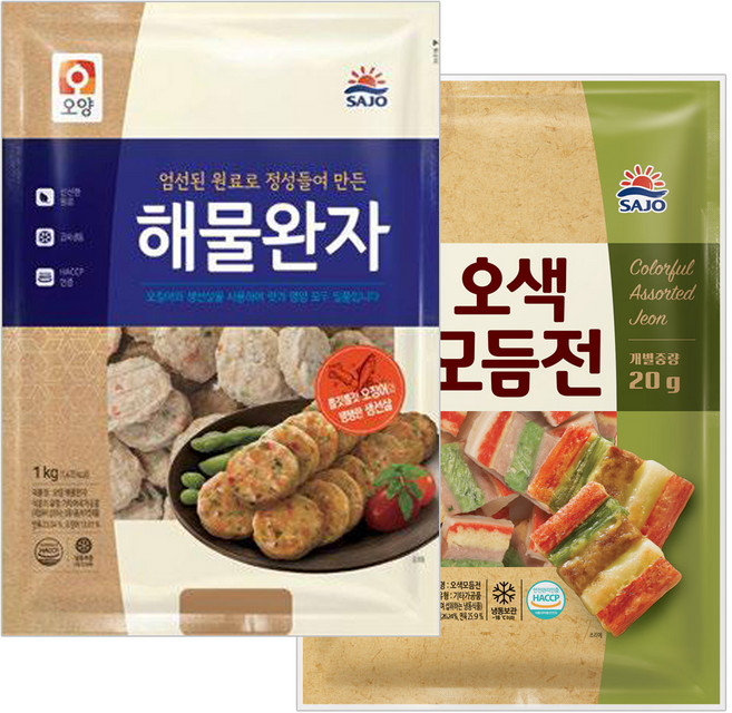 사조오양 해물완자 1kg + 사조오양 오색 모듬전 1kg (20g), 2개