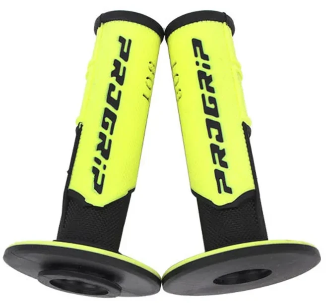 오토바이 그립 핸들 바 KTM 야마하 범용 핏 바이크 모토크로스 오토바이 고무 젤 도미노 그립 6 가지 색상, 04 YELLOW, 1개