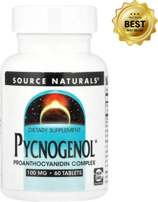 소스내추럴스 피크노제놀 100mg 60정 프랑스 해송 소나무 껍질 추출물 / 해외직구 미국정품, 1개 - 쿠팡