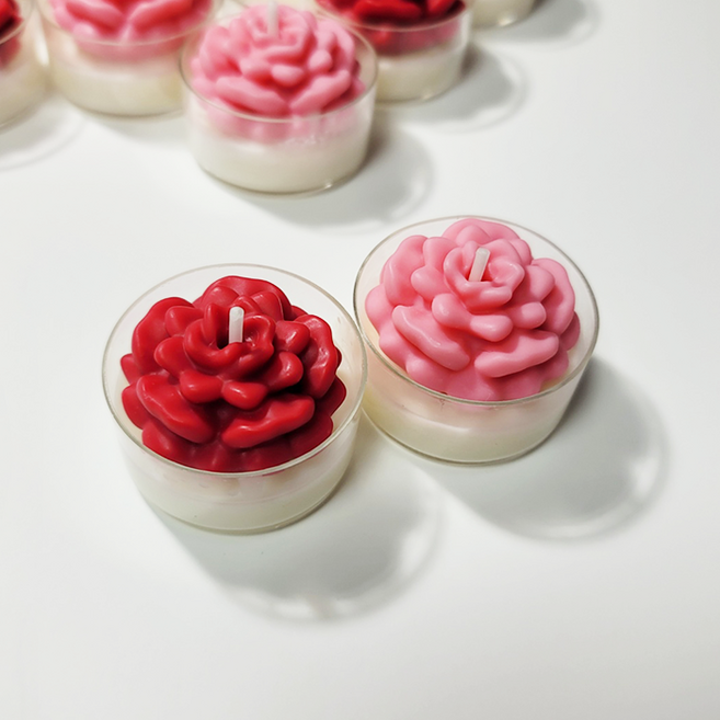 카네이션 티라이트 캔들, 레드, 넥타린블라썸, 1개