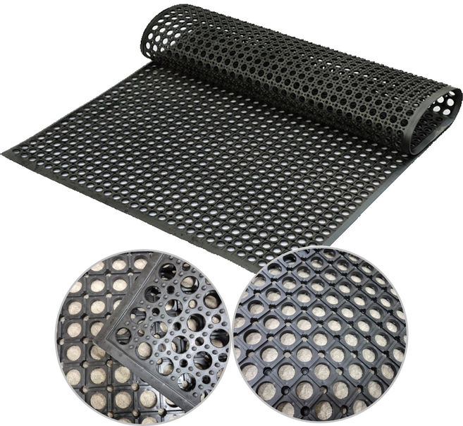 매트천국 현관 고무매트 미끄럼방지 업소용 매트 논슬립 발매트, 1개, 검정