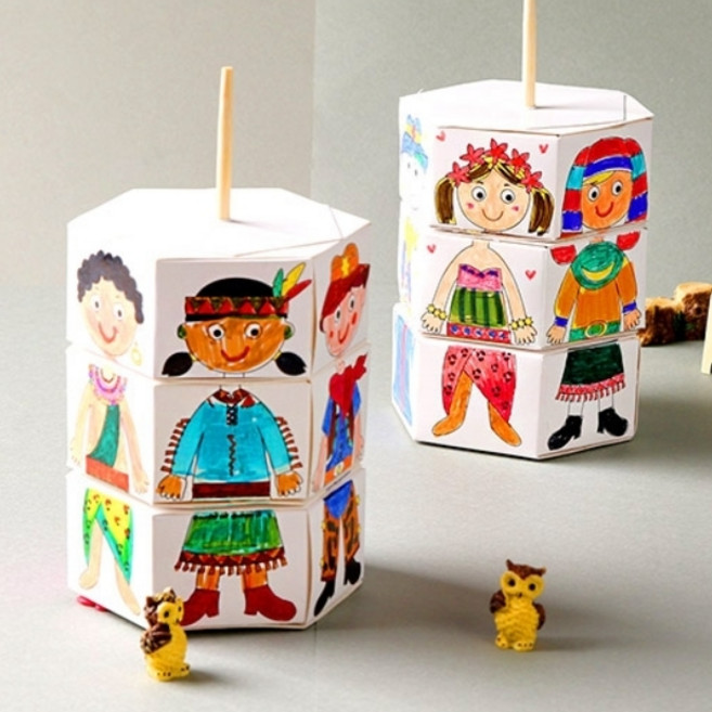 아트랄라 입체퍼즐 다문화 세계의친구들 육각퍼즐 세계여러나라 여러민족, 단품