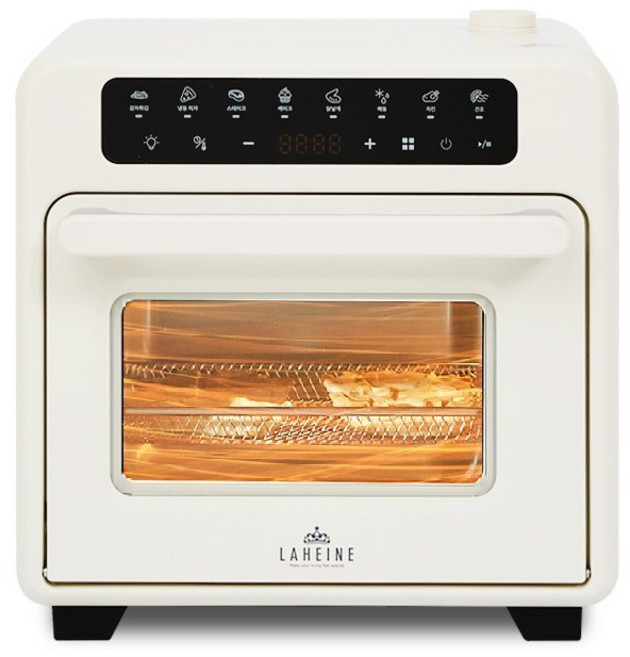 라헨느 상하열선 스텐 오븐형 에어프라이어 스팀 16리터 대용량, 디지털 크림화이트