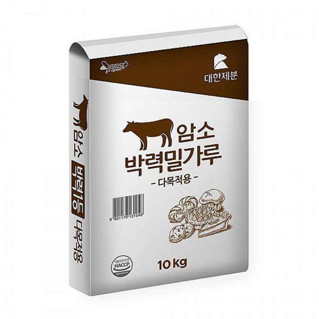 대한제분 암소 박력밀가루 다목적용 10kg, 1세트