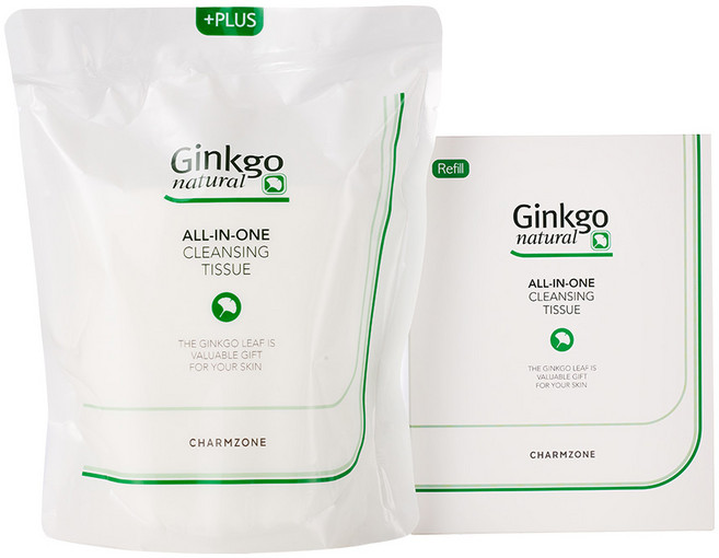 참존 징코 내츄럴 올인원 클렌징 티슈 리필, 110매입, 1개