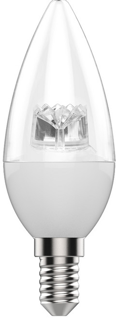 장수 LED 촛대구 5W 14베이스, 전구색(투명), 1개