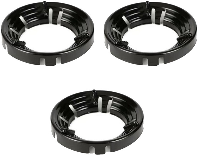 뉴네임 캠핑 버너 법랑코팅 8홀 가스버너 바람막이, 3개, 블랙