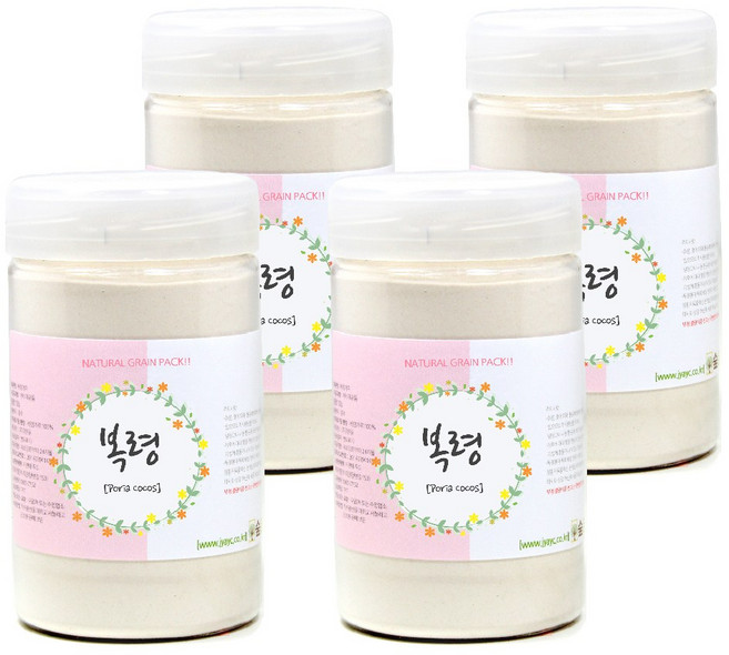 숲으로허브 천연곡물팩 백복령가루 통포장 120g, 4개, 1개입