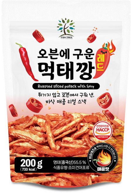 FISH TREE 피쉬트리 오븐에 구운 먹태깡 200g, 1개