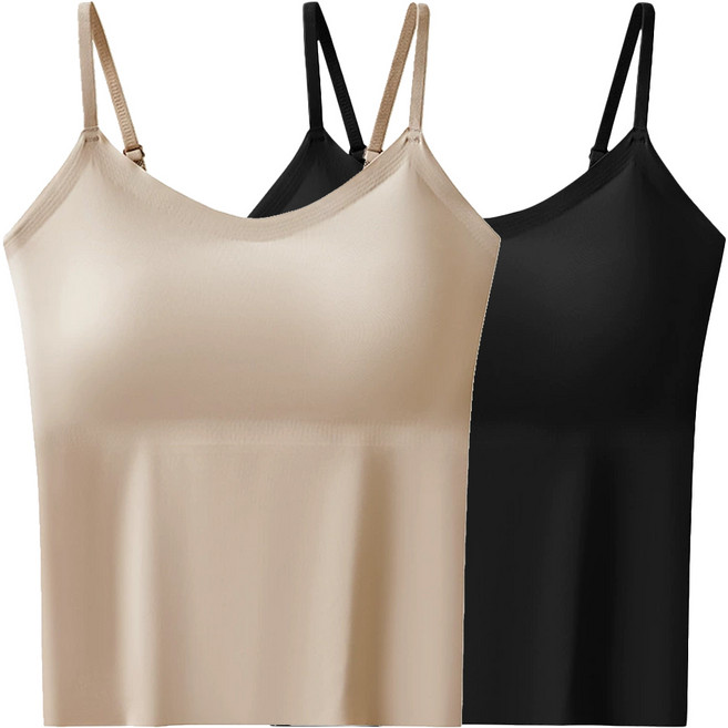 에어리 심리스 브라탑 노와이어 캡나시 2종세트