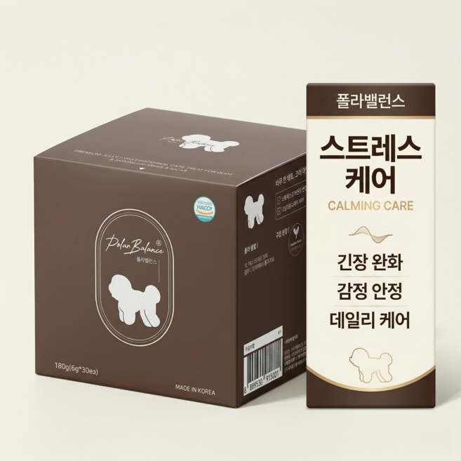 강아지 스트레스완화 영양제 감정안정 GABA L-테아닌 트릿 30개입 폴라밸런스, 1박스, 스트레스완화/안정/집중력관리, 30정