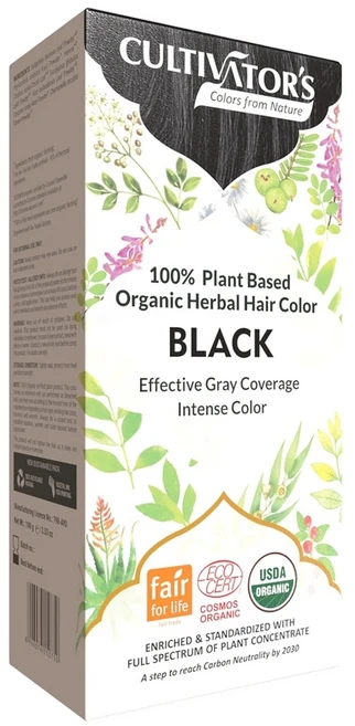 컬티베이터스 오가닉 헤어 컬러 100g, Black 검은색 - 쿠팡