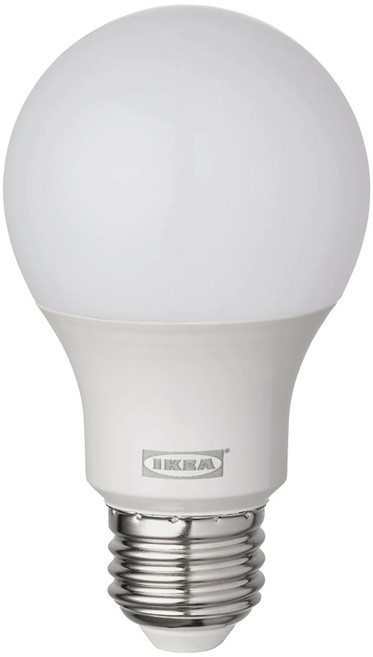 이케아 뤼에트 LED 전구 E26 470 루멘 구형 오팔 화이트, 백색, 1개