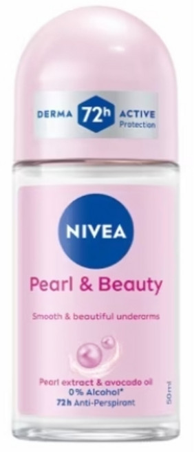 妮維雅 NIVEA Pearl & Beauty 72小時長效止汗爽身乳液 珍珠萃取與酪梨油 0%酒精, 1個, 女士乳液-高效柔滑2028.01