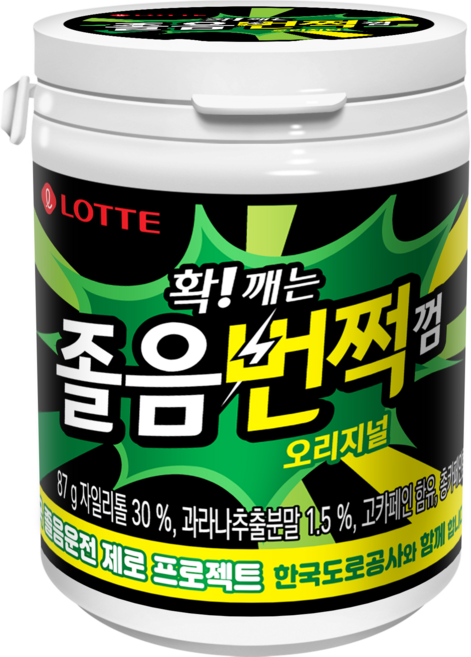 롯데웰푸드 졸음번쩍 껌 오리지널, 87g, 1개