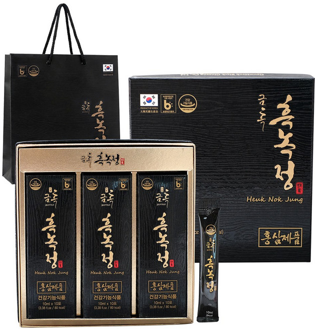 금흑 흑녹정 (10mlx30개입) 녹용 흑삼 홍삼 농축액 진액 엑기스, 1박스, 300ml