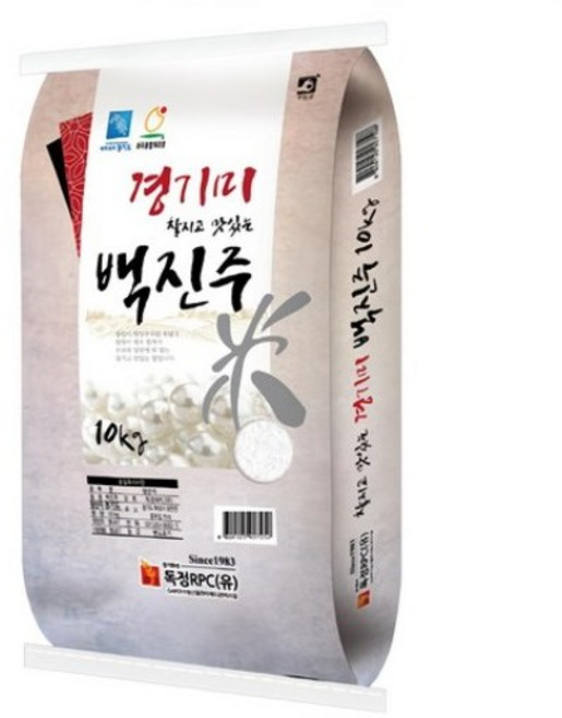 독정RPC 경기미 백진주 쌀, 상등급, 10kg, 4개