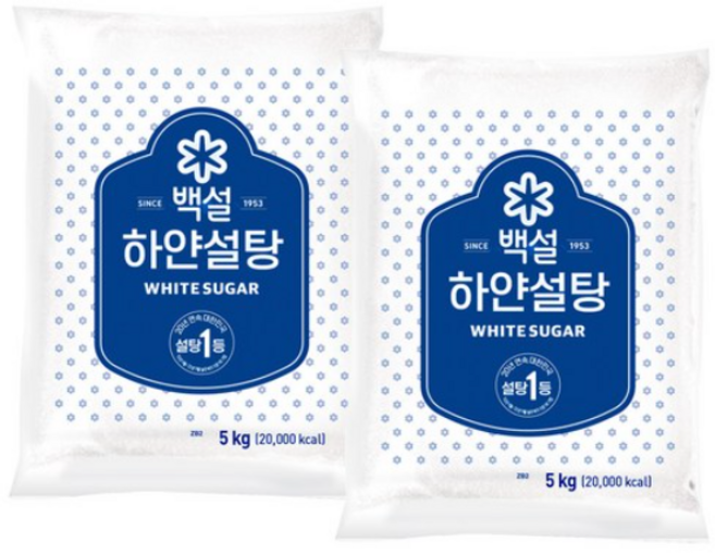 백설 하얀설탕, 5kg, 2개