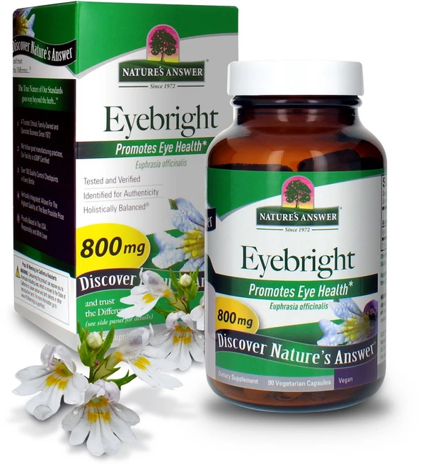 네이쳐스앤서 아이브라이트 풀 스펙트럼 허브 800mg 베지테리안 캡슐 비건, 1개, 90정 - 쿠팡