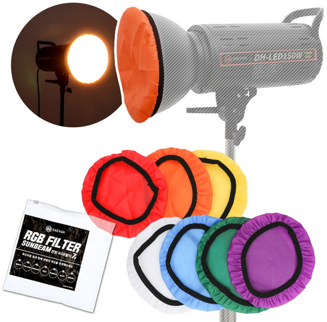 제품 사진 촬영 스튜디오 조명 디퓨저 영상 의류 음식 촬영용 썬빔 컬러 필터, 썬빔 컬러필터 SUN-LCF, 1개, 썬빔 컬러필터