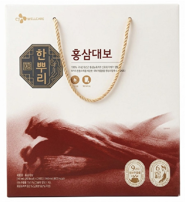 CJ 한뿌리 홍삼대보 40mlx24포x1set, 24개, 40ml