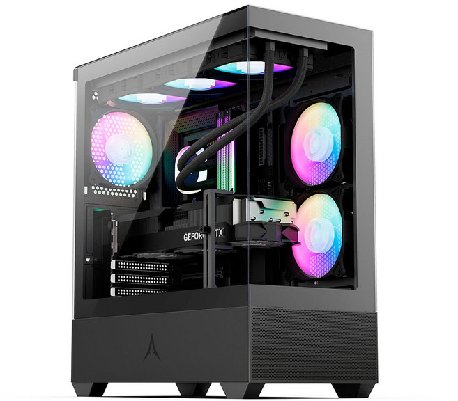 앱코 U30 마린 리버스 미들타워 강화유리 케이스 블랙, 1개