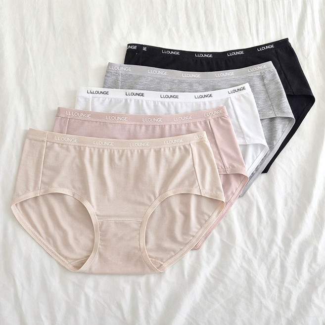 엘라운지 여성용 부드러운 아웃밴드 팬티 5매세트