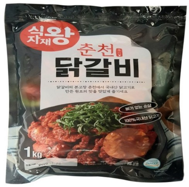 식자재왕 춘천닭갈비 양념육1KG, 1개, 1kg