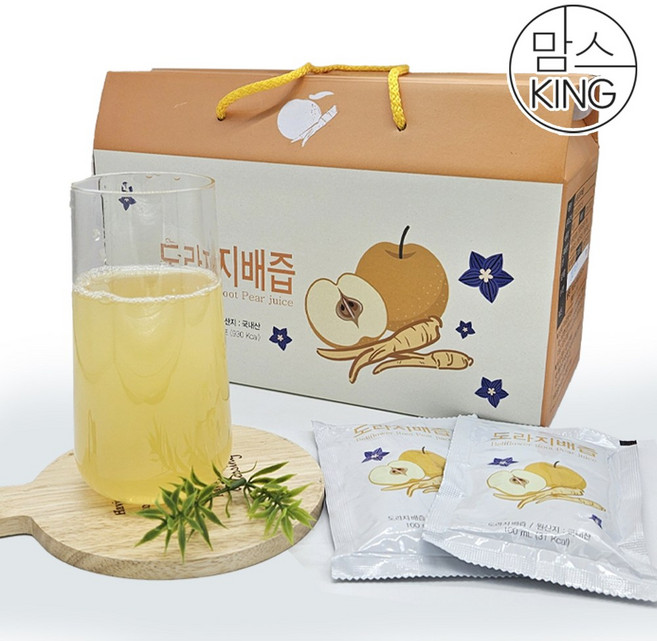 [맘스킹] 솔지원 도라지배즙 100mlX30포, 1박스, 3kg