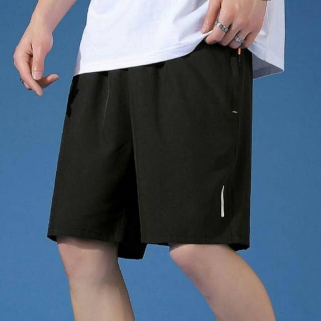 運動短褲男大尺碼休閒五分褲子直筒冰絲涼感褲夏天速乾工作短褲慢跑步短褲登山寬褲男生吸濕排汗居家透氣短褲薄寬鬆彈性沙灘冰涼褲