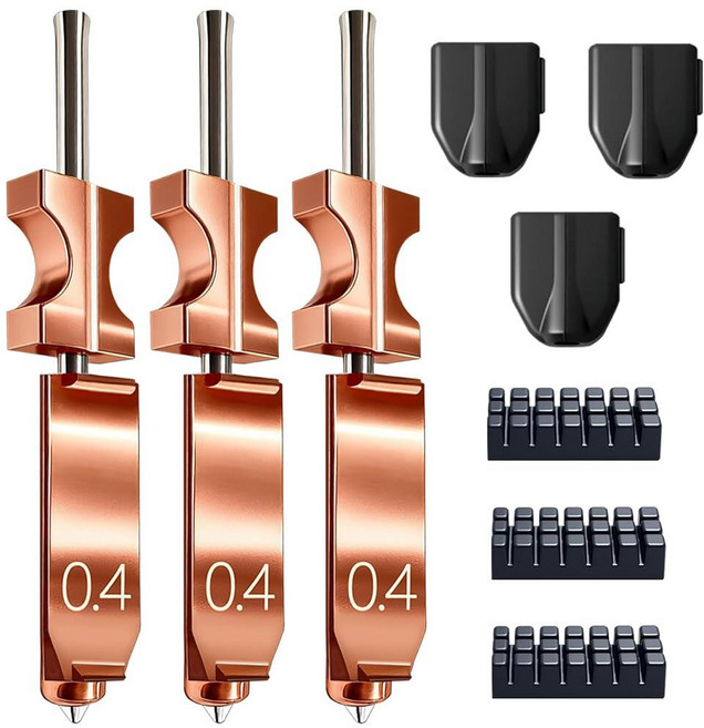 3-Pack 0.4MM Upgrade High Flow Hotend Kit for Flashforge AD5X Nozzle All Metal 3s Quick-Detachabl