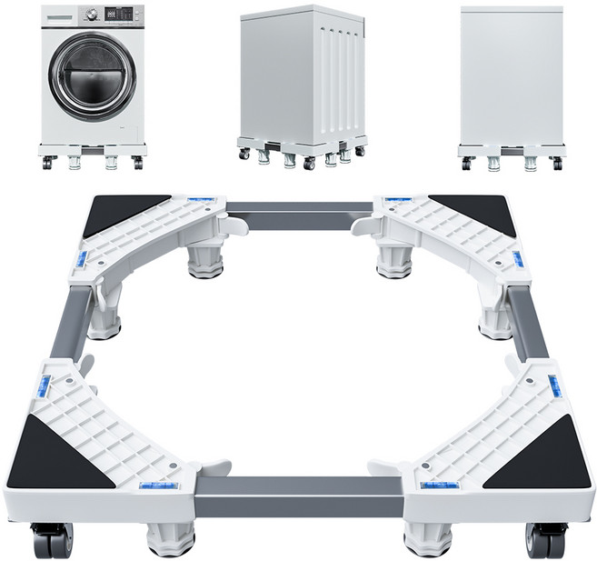 OMBRY 세탁기 받침대 냉장고 건조기 다용도 가구이동 침대, 1개, 8발 4바퀴