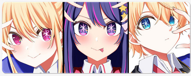 최애의아이 만화 마우스장패드 L 2XL 데스크매트, 13.최애_L(800x300x4), 1개