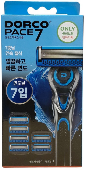 도루코 페이스7 프레쉬 면도기 + 면도날 7P, 1개