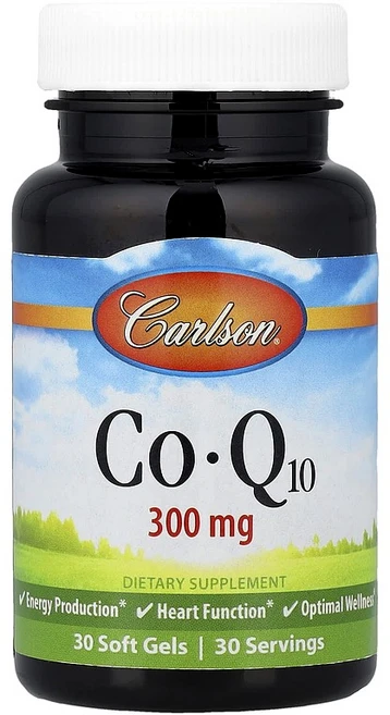 칼슨 코엔자임Q10 300mg 30소프트젤 비타민E 함유, 1개, 30정 - 쿠팡