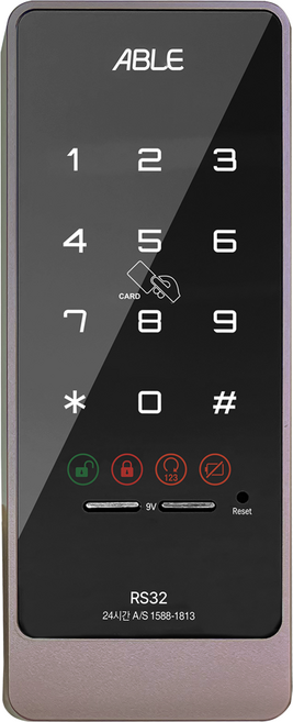 에버넷 디지털도어락 현관문 보조키 비밀번호 터치형 자가설치 RS31, 고객직접설치, RS32