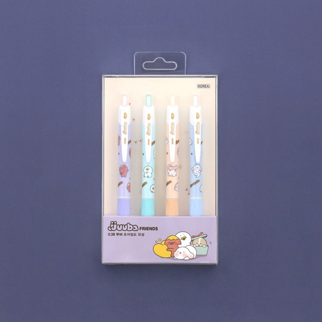 자바 쭈바 0.38mm 볼펜 세트, 4개