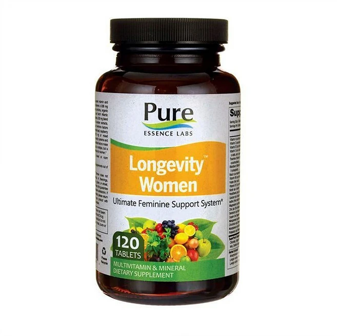 Pure Essence 퓨어 에센스 롱제비티 여성 비타민 Longevity Women 120정, 1개 - 쿠팡