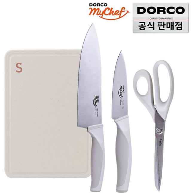 도루코 마이셰프 마린 베이지 칼도마 4종세트 (식도+과도+가위+도마), 1개, 상품상세페이지 참조