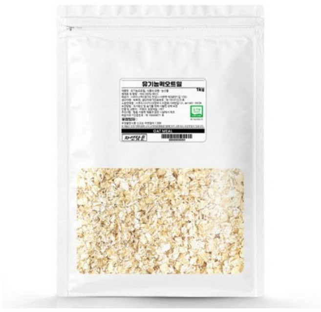 유기농 퀵 오트밀, 1kg, 5개