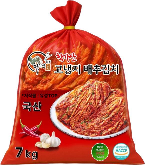유성TOP 안동 학가산 포기 갓담은 생김치 가정용 국내산 당일발송 l 아이스박스포함, 7kg, 1개