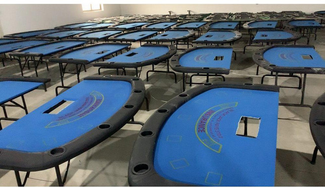 홀덤 포커 테이블 접이식 다이 게임판 마작 카드 블랙잭, 블루 모델, 1개