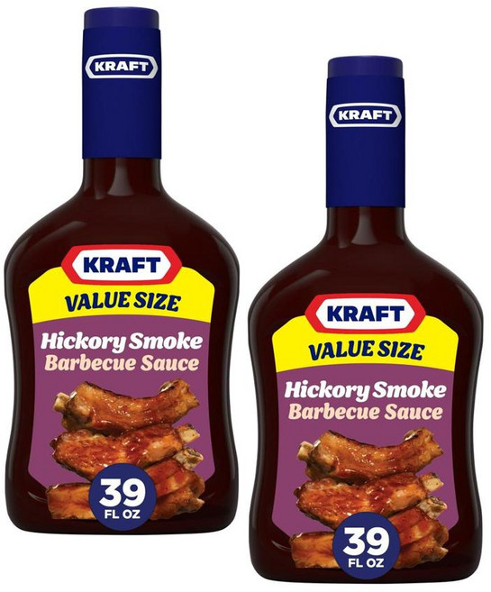 크래프트 히코리 스모크 바베큐 소스 Kraft Hickory Smoke Slow Simmered Barbecue Sauce, 1.11kg, 2개