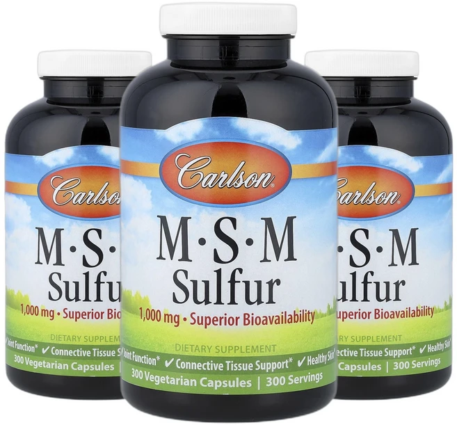 칼슨 MSM 엠에스엠 유황 베지 캡슐 300정 2+1, 300회분, 3개 - 쿠팡