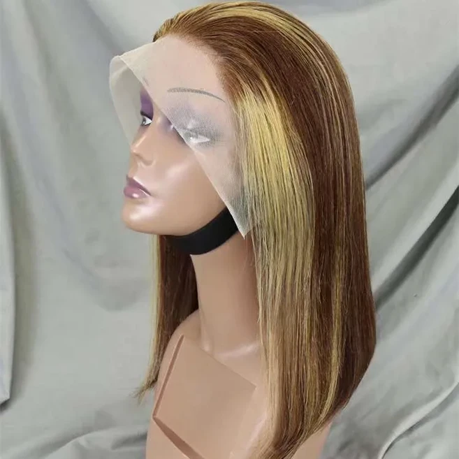 빅134 프론탈 레이스 보브 인모 가발 대형 청키 # 색깔, 05 427, 01 4인치, 03 10inch