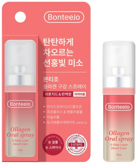 [의약외품] 본티조 올라겐 구강 스프레이 잇몸밀도강화 천연자생원료 무알콜 생약성분 입냄새, 1개, 15ml - 쿠팡