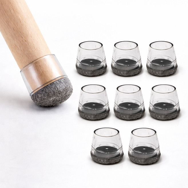 도도몰 실리콘 소음방지 캡 의자 발커버, 그레이, 8개