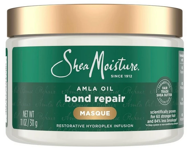 SheaMoisture Bond Repair 마스크 암라 오일은 하이드로플렉스 기술과 오일로 깊은 수분을 공급하고 손상을 눈에 띄게 복구하여 더 강한 모발 회복 주입 325ml, 11 Ounce (Pack of 1), 311g - 쿠팡